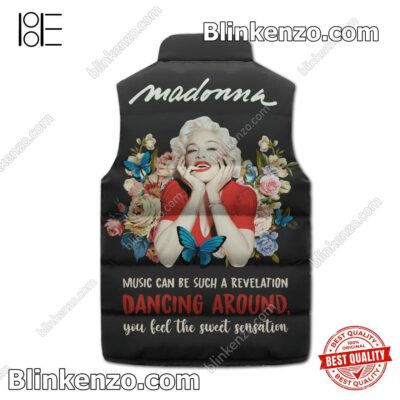 Madonna Music Can Be Such A Revelation Dancing Around Men's Puffer Vest b