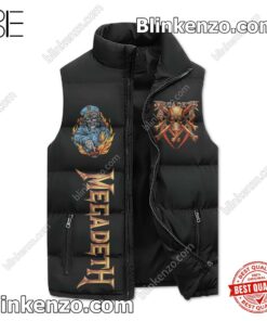Megadeth Yes I Am Old But Only Old People Know How To Rock Men's Puffer Vest a