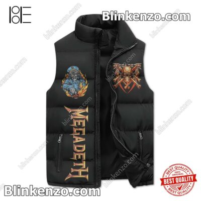 Megadeth Yes I Am Old But Only Old People Know How To Rock Men's Puffer Vest a