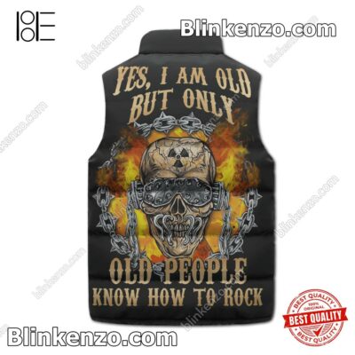 Megadeth Yes I Am Old But Only Old People Know How To Rock Men's Puffer Vest b