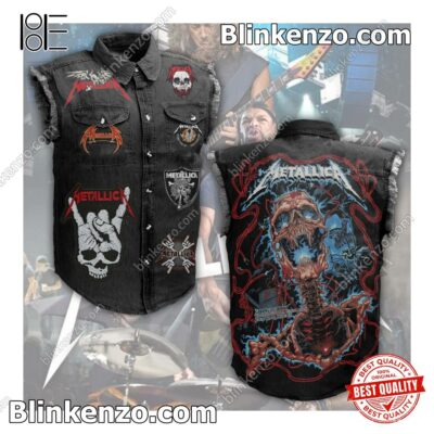 Metallica Rock Band Men's Denim Vest