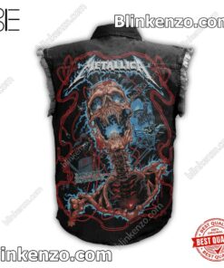 Perfect Metallica Rock Band Men's Denim Vest