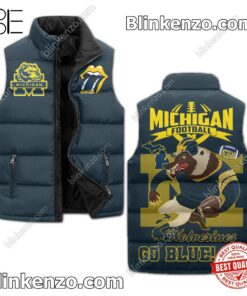 Michigan Wolverines Go Blue Go Padded Puffer Vest