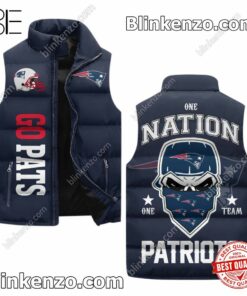 New England Patriots One Nation One Team Cropped Puffer Jacket