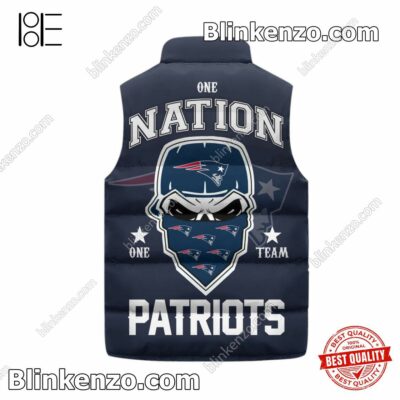 Luxury New England Patriots One Nation One Team Cropped Puffer Jacket
