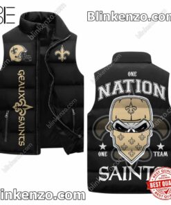 New Orleans Saints One Nation One Team Cropped Puffer Jacket