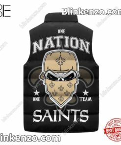 Unique New Orleans Saints One Nation One Team Cropped Puffer Jacket