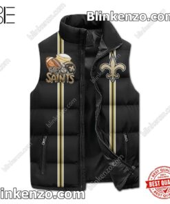 New Orleans Saints Who Dat Football Men's Puffer Vest a