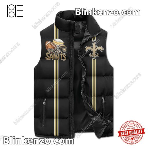 New Orleans Saints Who Dat Football Men's Puffer Vest a