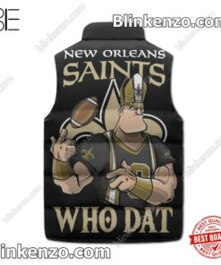 New Orleans Saints Who Dat Football Men's Puffer Vest b
