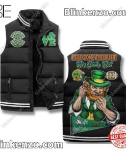 Notre Dame Fighting Irish Here Come The Irish Sleeveless Puffer Vest Jacket