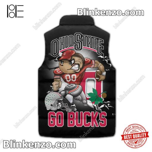 Perfect Ohio State Go Bucks Winter Puffer Vest