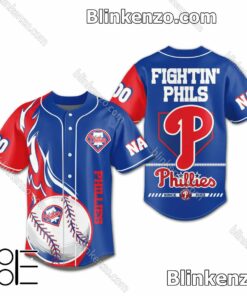Philadelphia Phillies Fightin' Phils Personalized Baseball Jersey