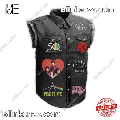 Father's Day Gift Pink Floyd The Dark Side Of The Moon Tour Men's Denim Vest