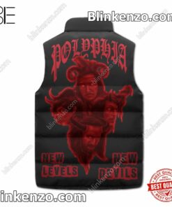 Top Polyphia New Levels New Devils Puffer Sleeveless Jacket