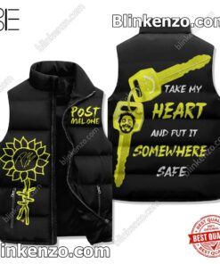 Post Malone Take My Heart And Put It Somewhere Safe Winter Puffer Vest