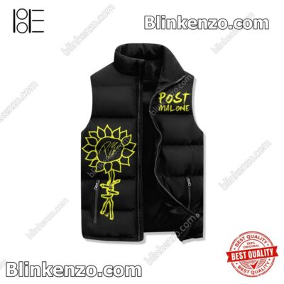 Free Post Malone Take My Heart And Put It Somewhere Safe Winter Puffer Vest