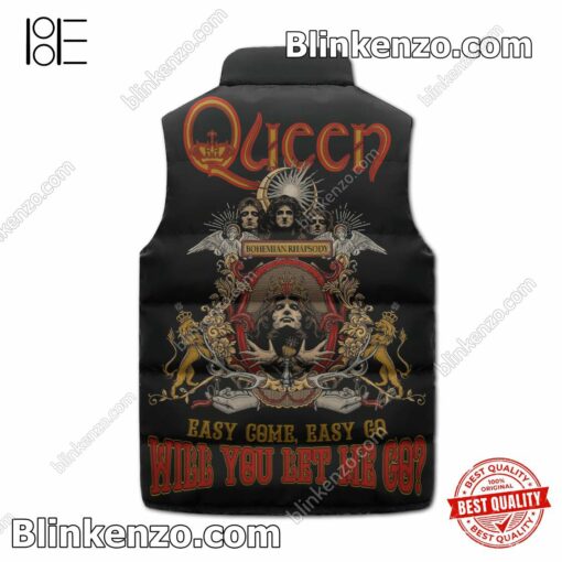 New Queen Easy Come Easy Go Will You Let Me Go Puffer Sleeveless Jacket