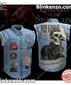 Queens Of The Stone Age I Want Something Good To Die For Sleeveless Jean Jacket