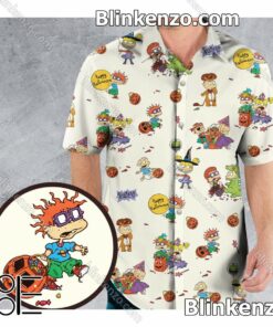 Rugrats Happy Halloween Pattern Aloha Men's Shirt