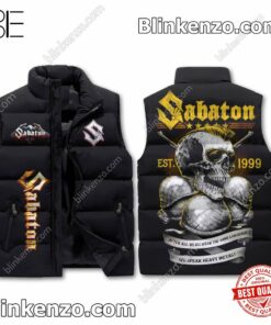 Sabaton We Speak Heavy Metal Puffer Sleeveless Jacket