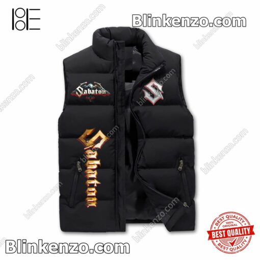 Very Good Quality Sabaton We Speak Heavy Metal Puffer Sleeveless Jacket