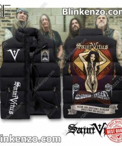 Saint Vitus Hear His Distant Scream Died For His Belief Cropped Puffer Jacket
