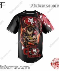 Popular San Francisco 49ers Let's Go Niners Fire Ball Baseball Jersey