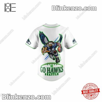 Review Seattle Seahawks 12 Go Hawks Seattle Baseball Jersey