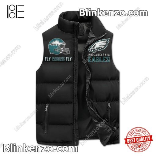 Snoopy Philadelphia Eagles It's The Most Wonderful Time Of The Year Men's Puffer Vest a