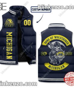 Sons Of Wolverines Michigan Winter Puffer Vest