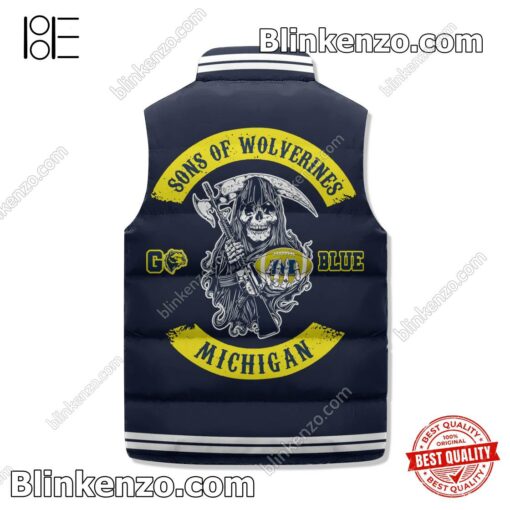 Sale Off Sons Of Wolverines Michigan Winter Puffer Vest