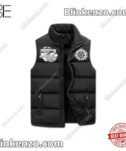 Adult Supernatural Winchester Bros Saving People Padded Puffer Vest