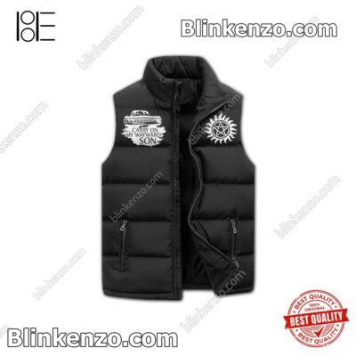 Adult Supernatural Winchester Bros Saving People Padded Puffer Vest