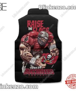 Funny Tee Tampa Bay Buccaneers Football Raise The Flags Sleeveless Puffer Vest Jacket
