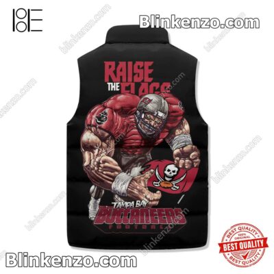 Funny Tee Tampa Bay Buccaneers Football Raise The Flags Sleeveless Puffer Vest Jacket