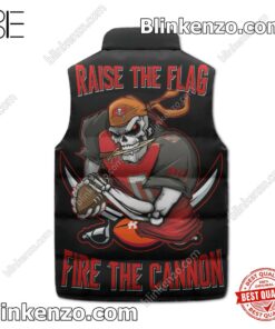 Tampa Bay Buccaneers Raise The Flag Fire The Cannon Men's Puffer Vest b