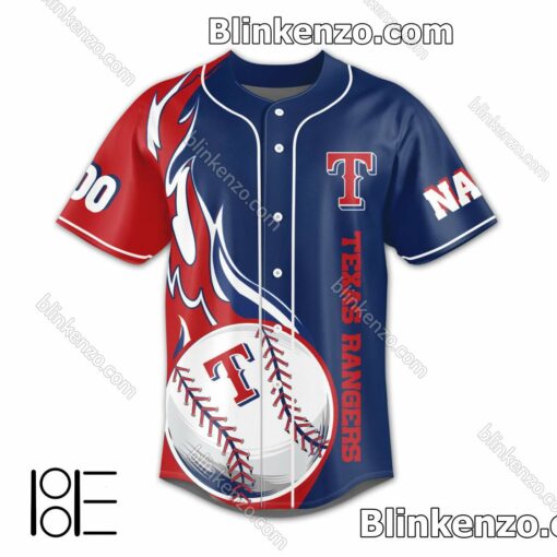 Review Texas Rangers Let's Go Texas Personalized Baseball Jersey