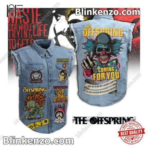 The Offspring Coming For You Sleeveless Jean Jacket