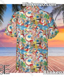 Vibrant The Ren And Stimpy Show Aloha Men's Shirt