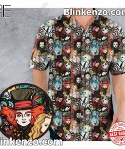 Luxury Tim Burton Characters Halloween Men's Short Sleeve Shirt