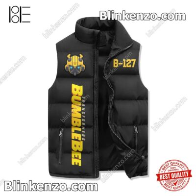 Best Gift Transformers Bumblebee Autobot Roll Out Sleeveless Puffer Vest Jacket
