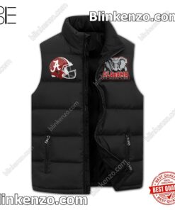 Top Selling University Of Alabama Crimson Tide We All Roll Together Sleeveless Puffer Vest Jacket