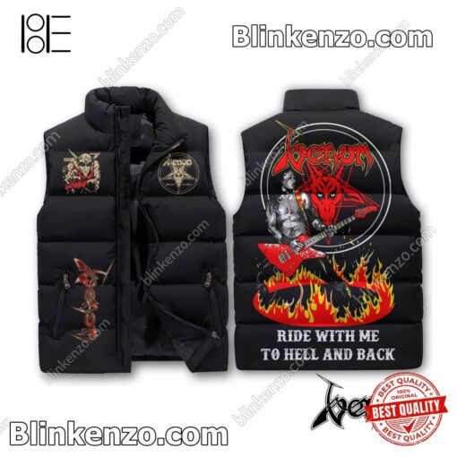 Absolutely Love Venom Ride With Me To Hell And Back Cropped Puffer Jacket