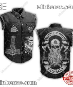 Buy In US Viking Sons Of Odin Valhalla Men's Denim Vest