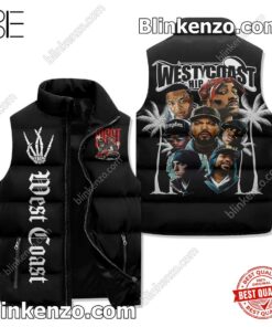 West Coast Hip Hop Sleeveless Puffer Vest Jacket