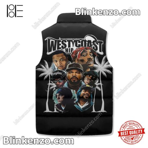 Awesome West Coast Hip Hop Sleeveless Puffer Vest Jacket