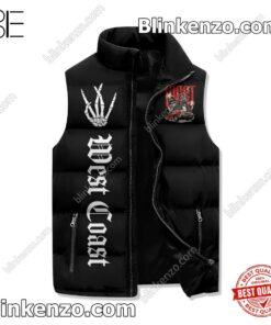 Sale Off West Coast Hip Hop Sleeveless Puffer Vest Jacket