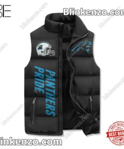 Absolutely Love Win Lose Or Tie I'm A Panthers Fan Till I Die Winter Puffer Vest