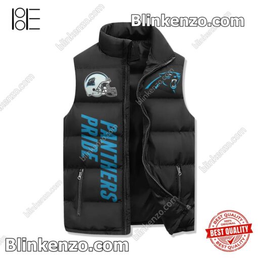 Absolutely Love Win Lose Or Tie I'm A Panthers Fan Till I Die Winter Puffer Vest